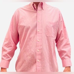 Men's Pink & White Check’s Button-Up Shirt
